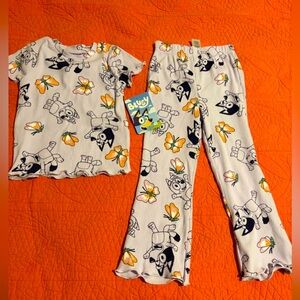 Bluey two-piece set ribbed shirt and long pants toddler girl size 4T - NEW
